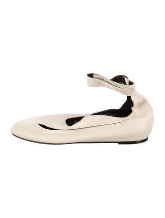 Norma Kamali Leather Ballet Flats