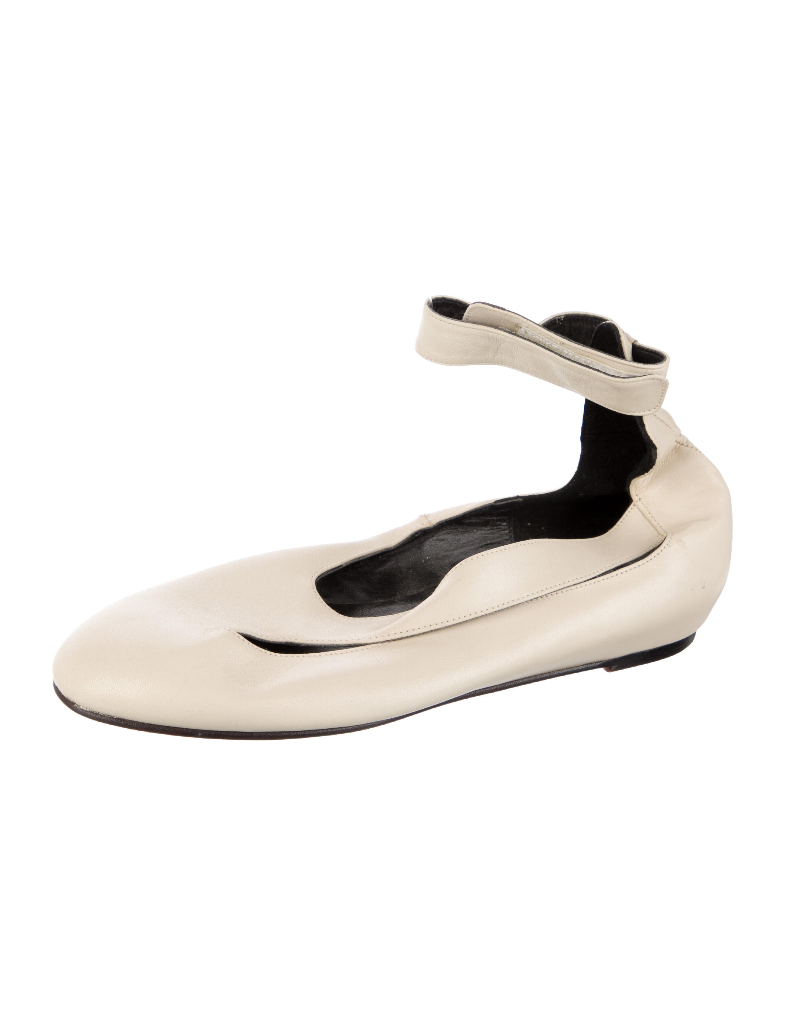 Norma Kamali Leather Ballet Flats