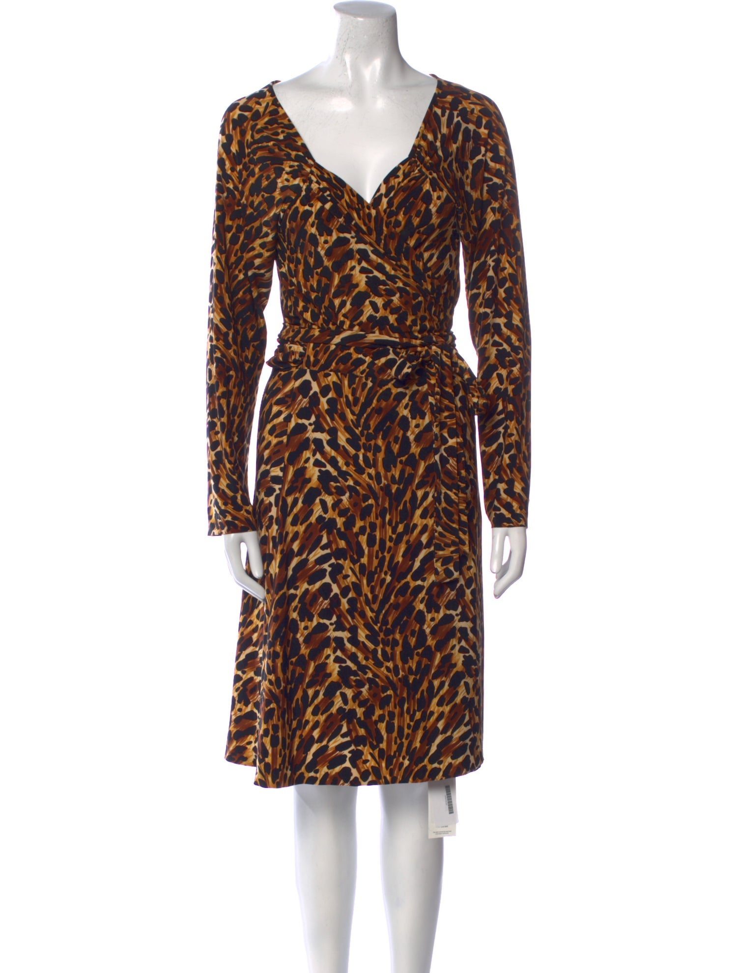 Norma Kamali Animal Print Knee-Length Dress