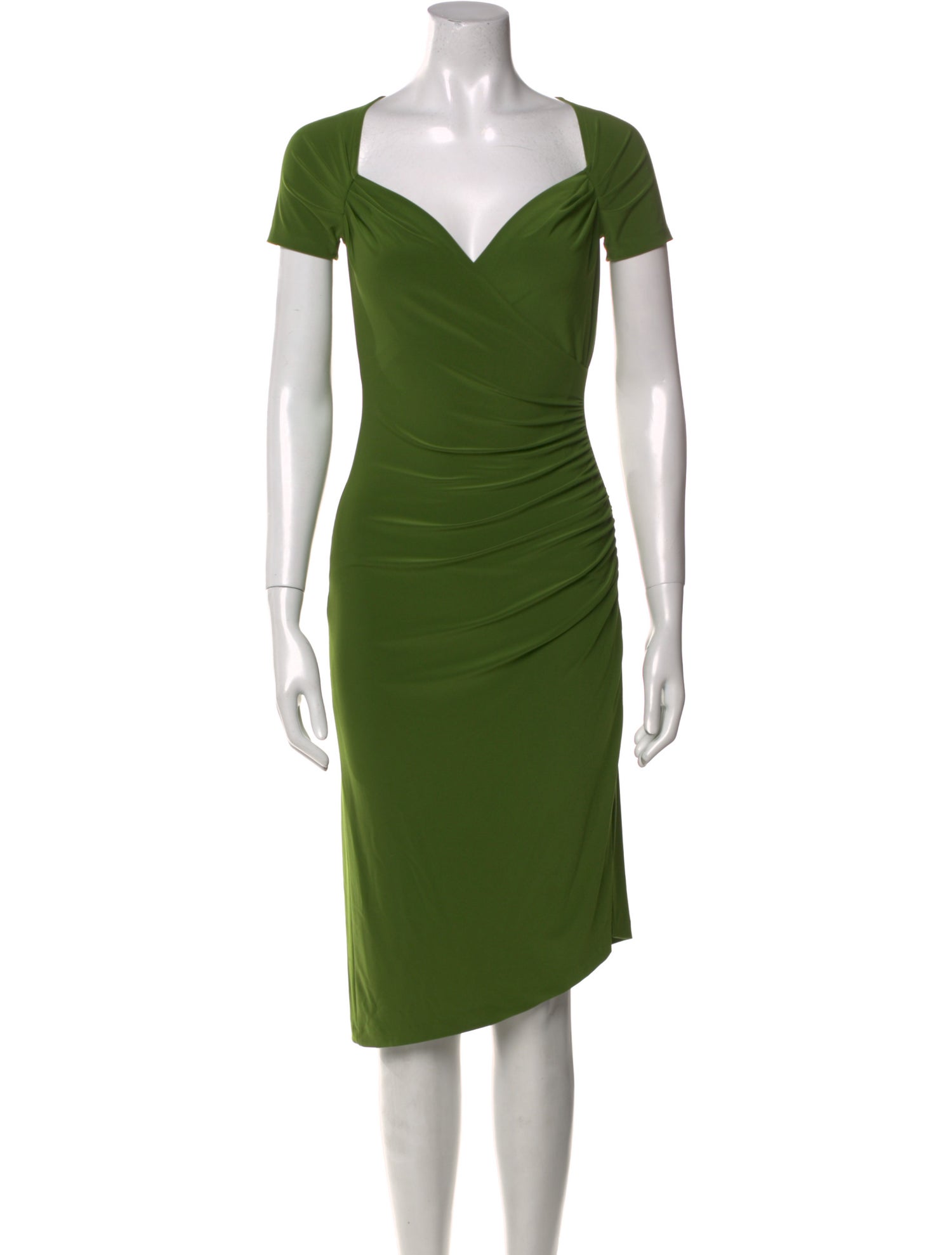 Norma Kamali V-Neck Knee-Length Dress