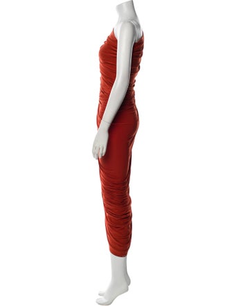 Norma Kamali One-Shoulder Midi Length Dress