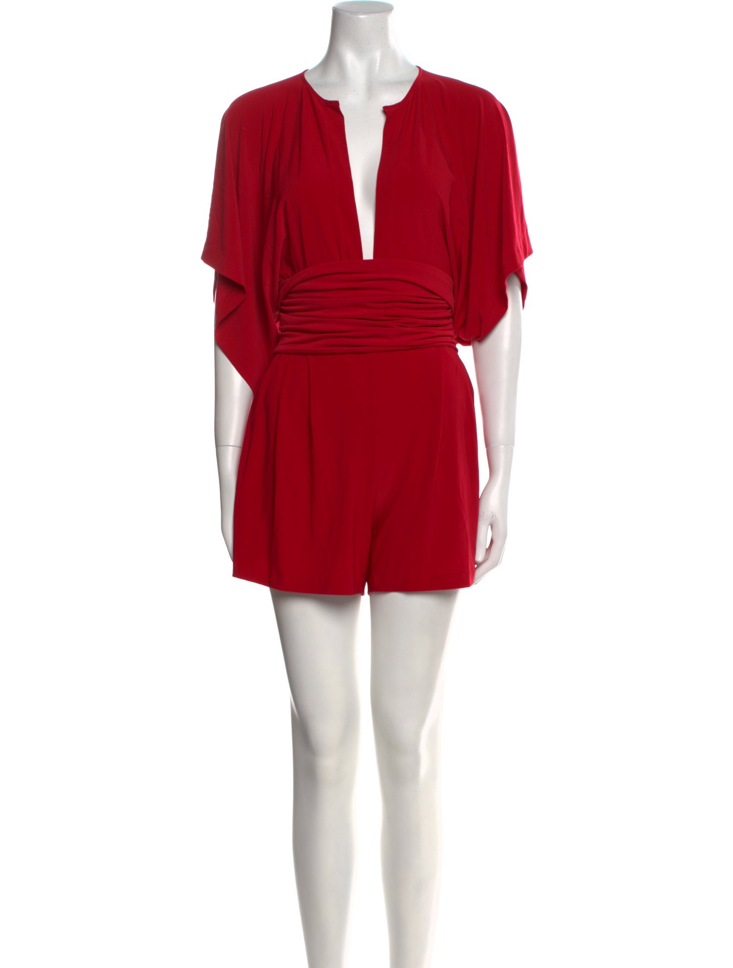 Norma Kamali Plunge Neckline Romper
