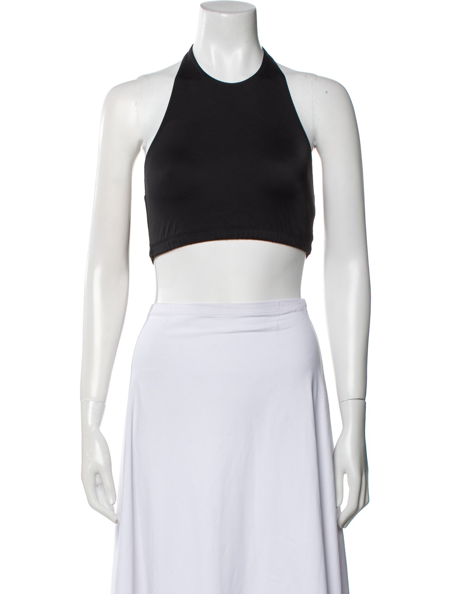 Norma Kamali Nylon Halterneck Crop Top