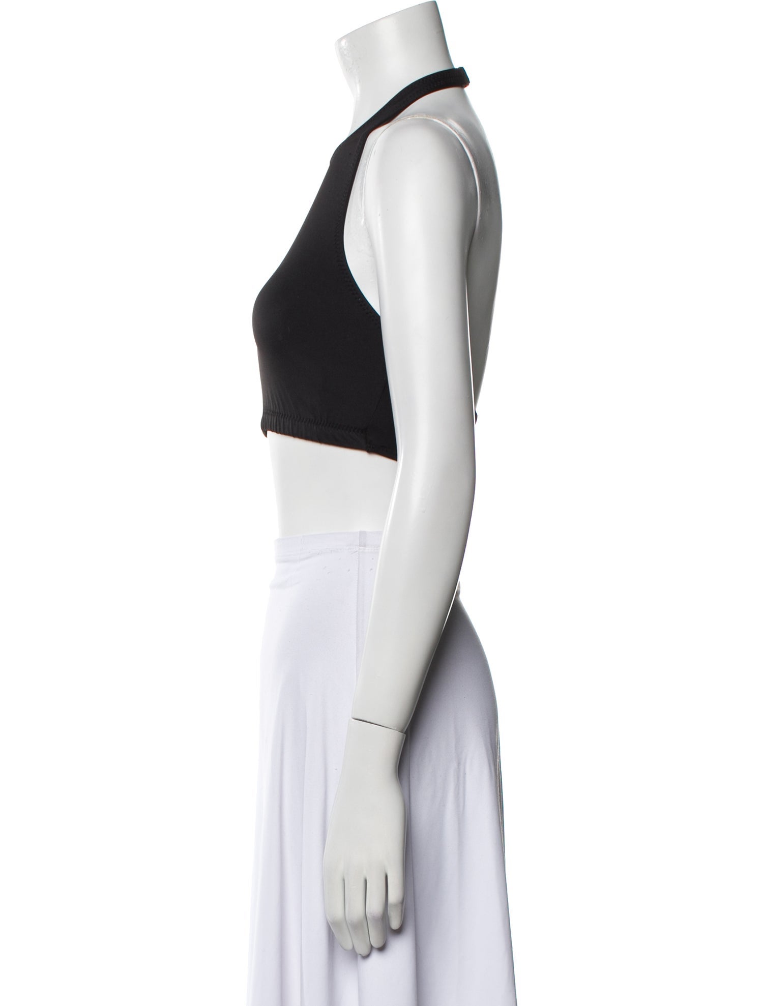 Norma Kamali Nylon Halterneck Crop Top