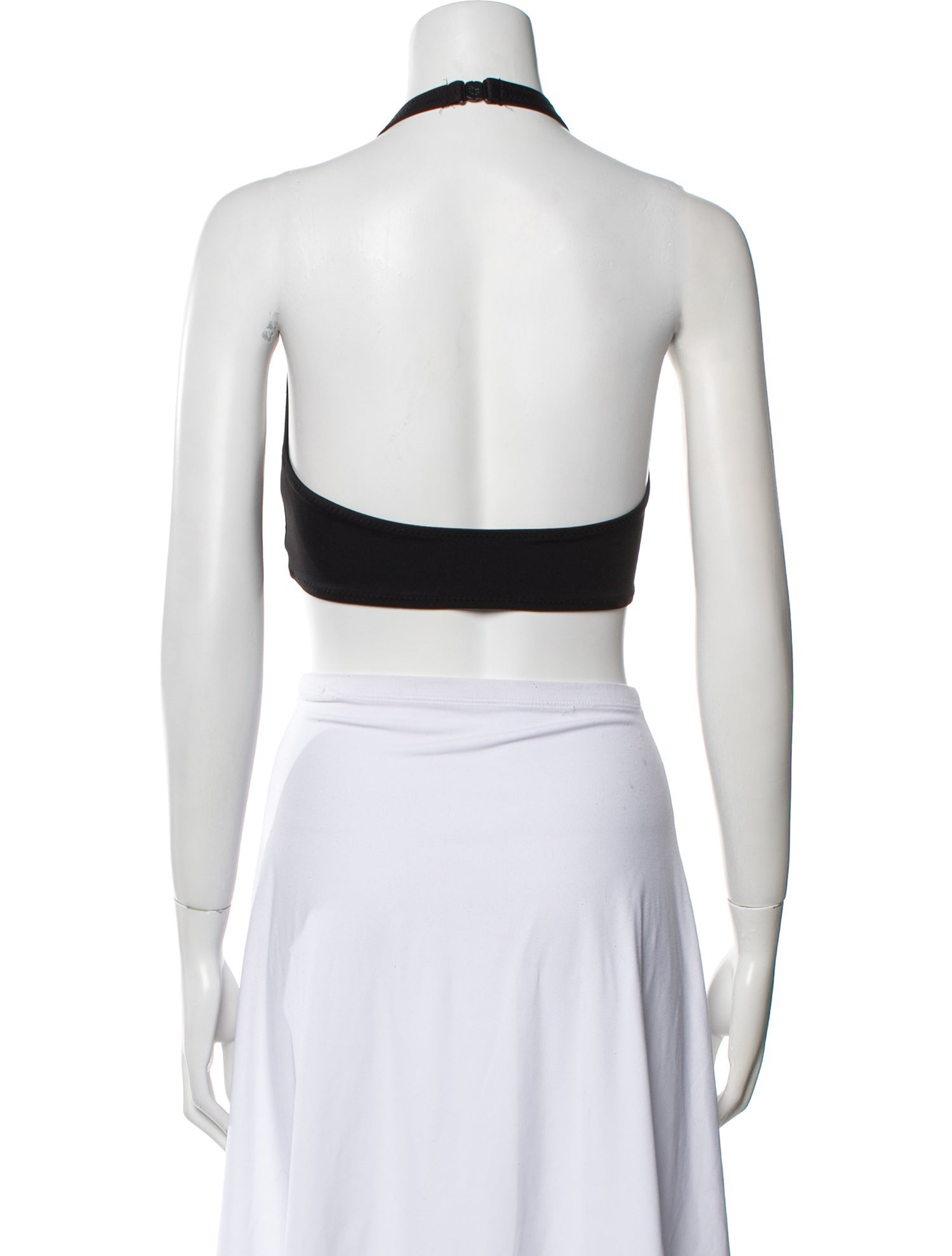 Norma Kamali Nylon Halterneck Crop Top