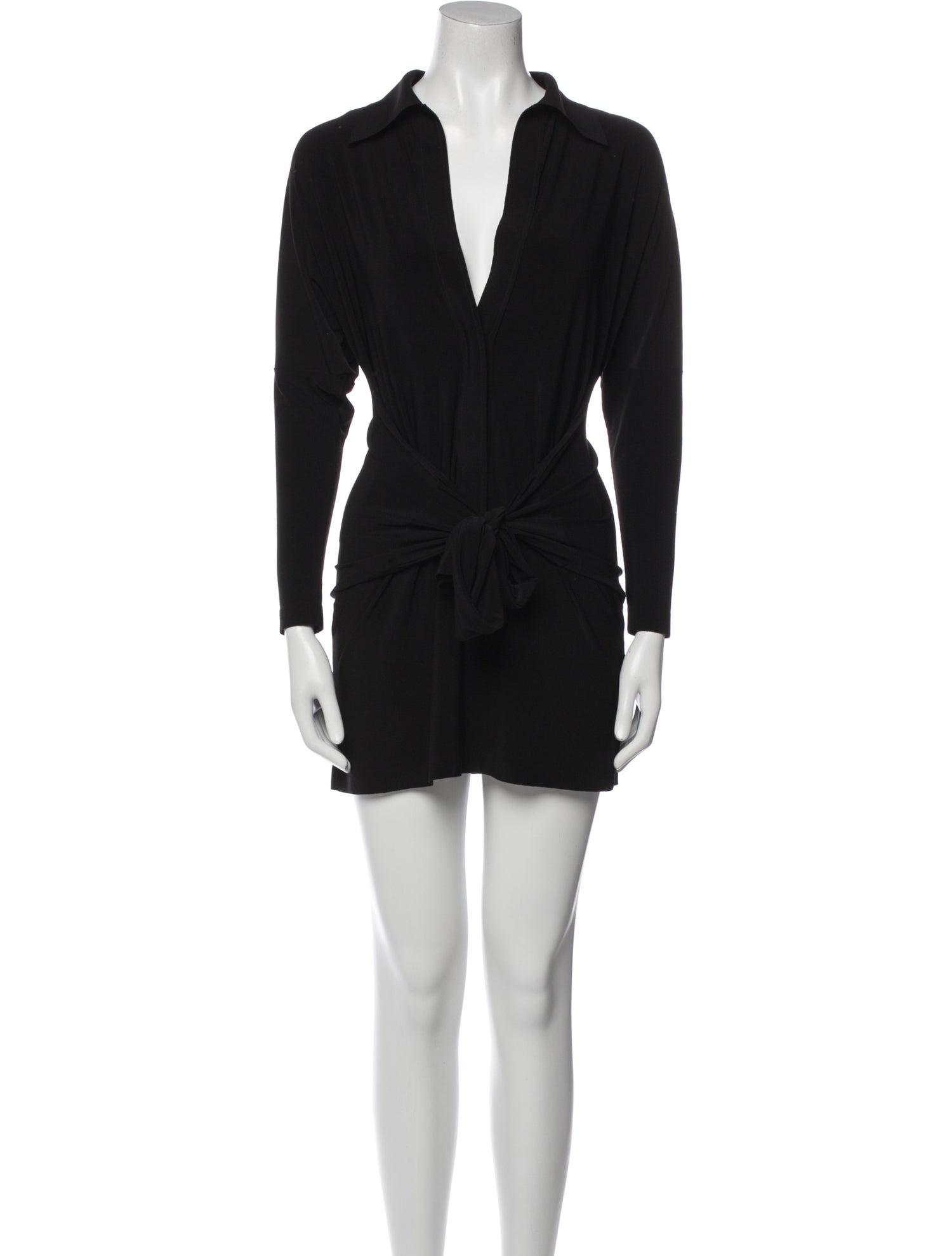 Norma Kamali V-Neck Mini Dress