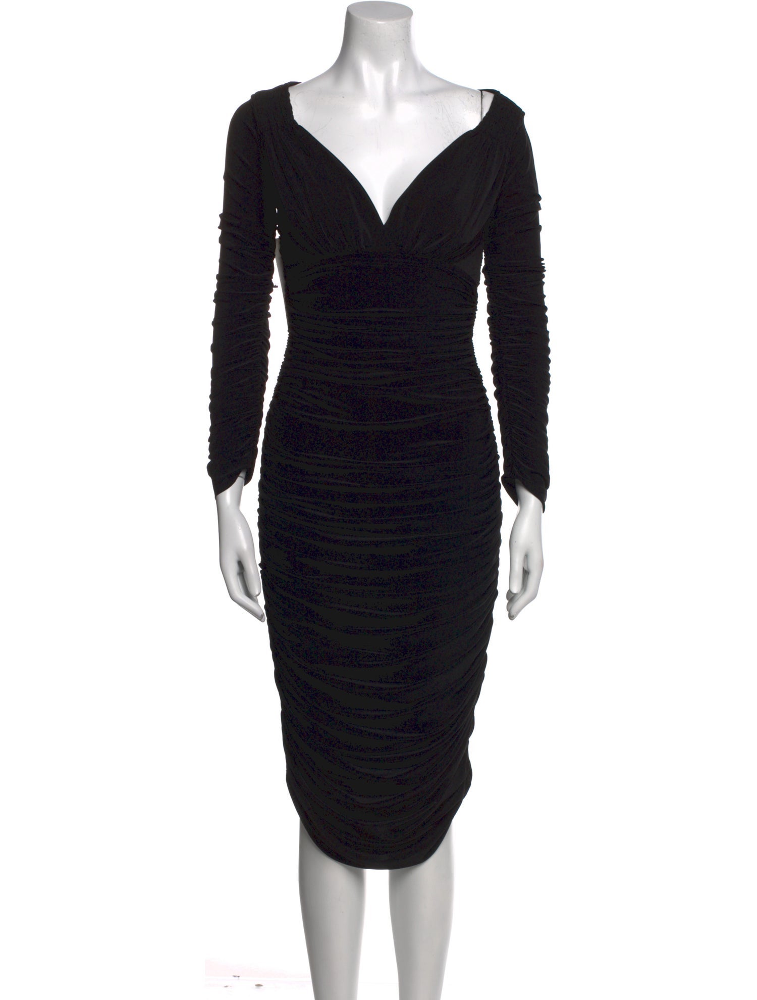 Norma Kamali V-Neck Midi Length Dress