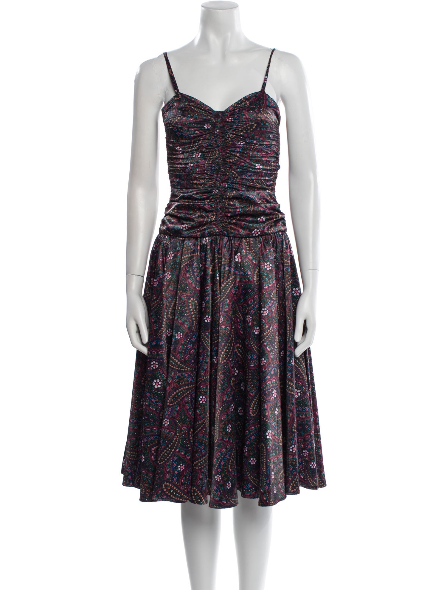 Norma Kamali Floral Print Midi Length Dress