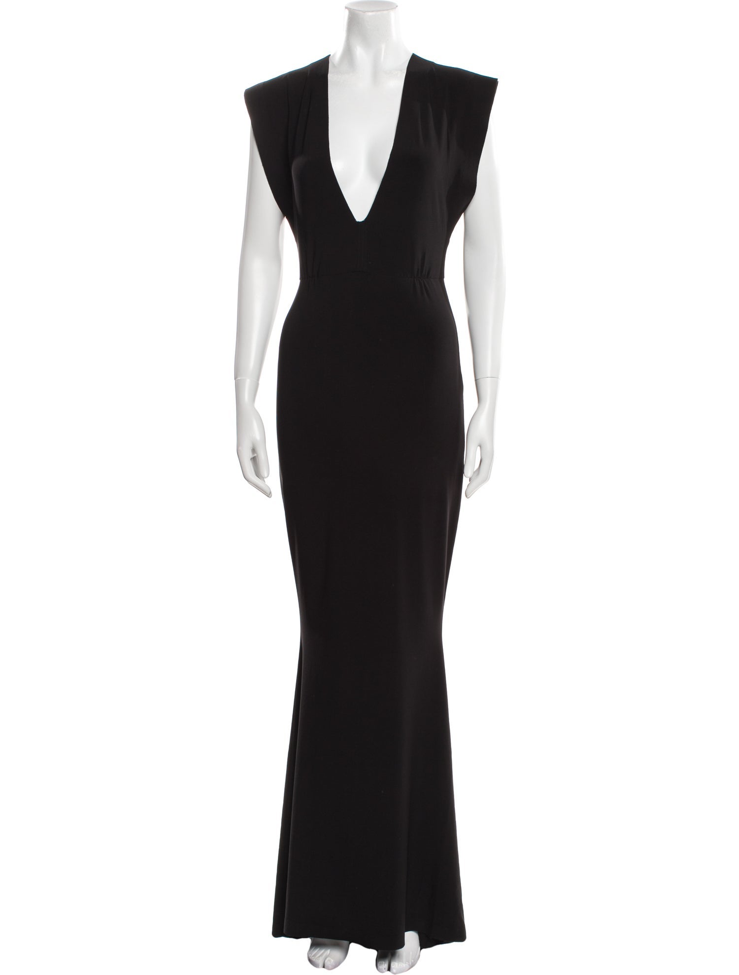 Norma Kamali V-Neck Long Dress
