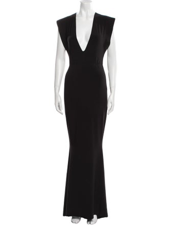 Norma Kamali V-Neck Long Dress