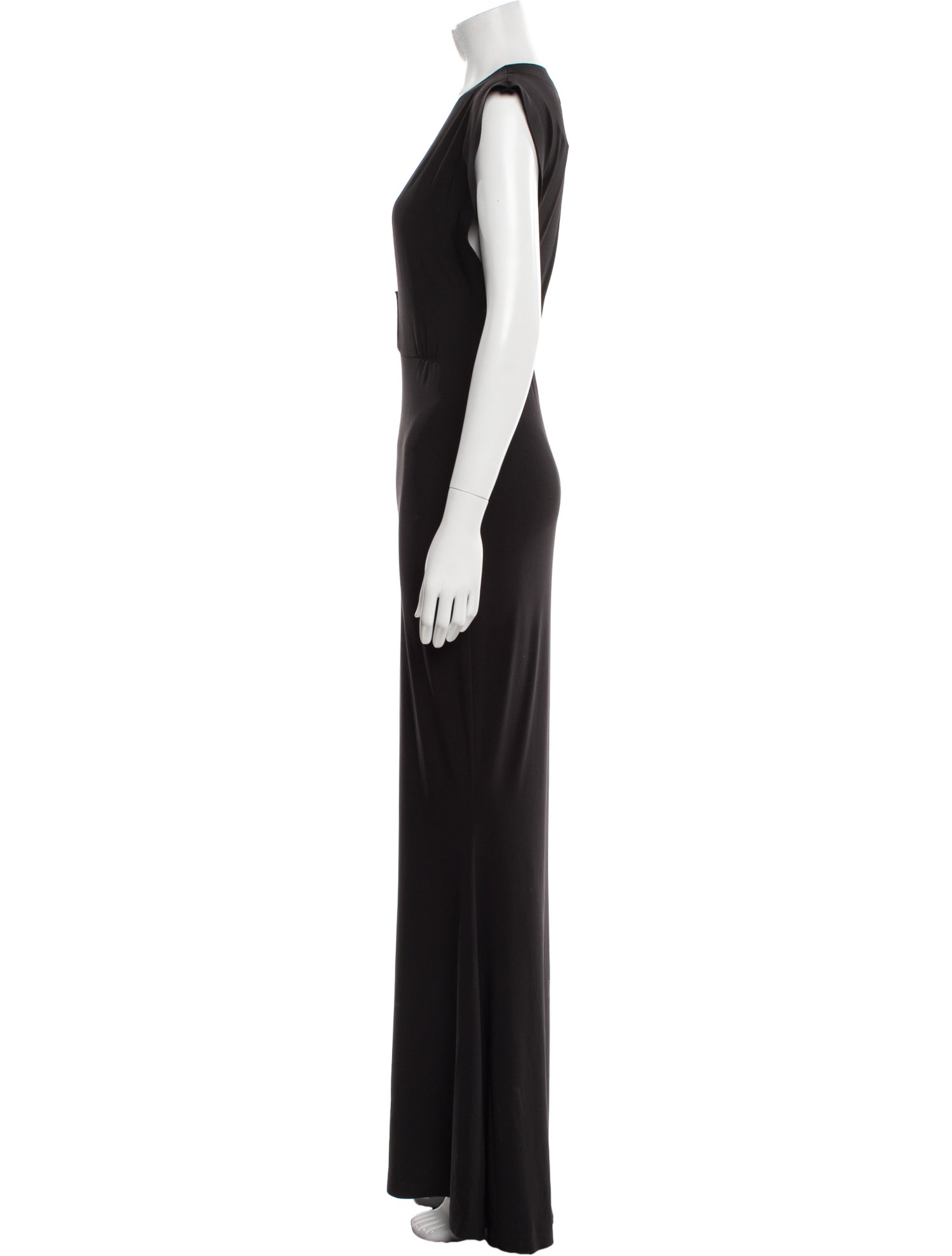 Norma Kamali V-Neck Long Dress