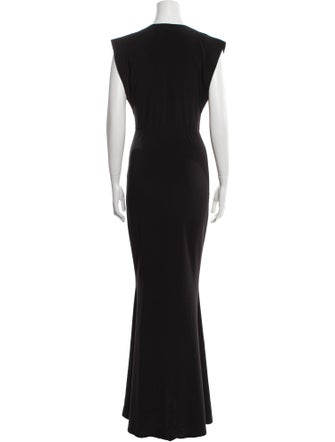 Norma Kamali V-Neck Long Dress