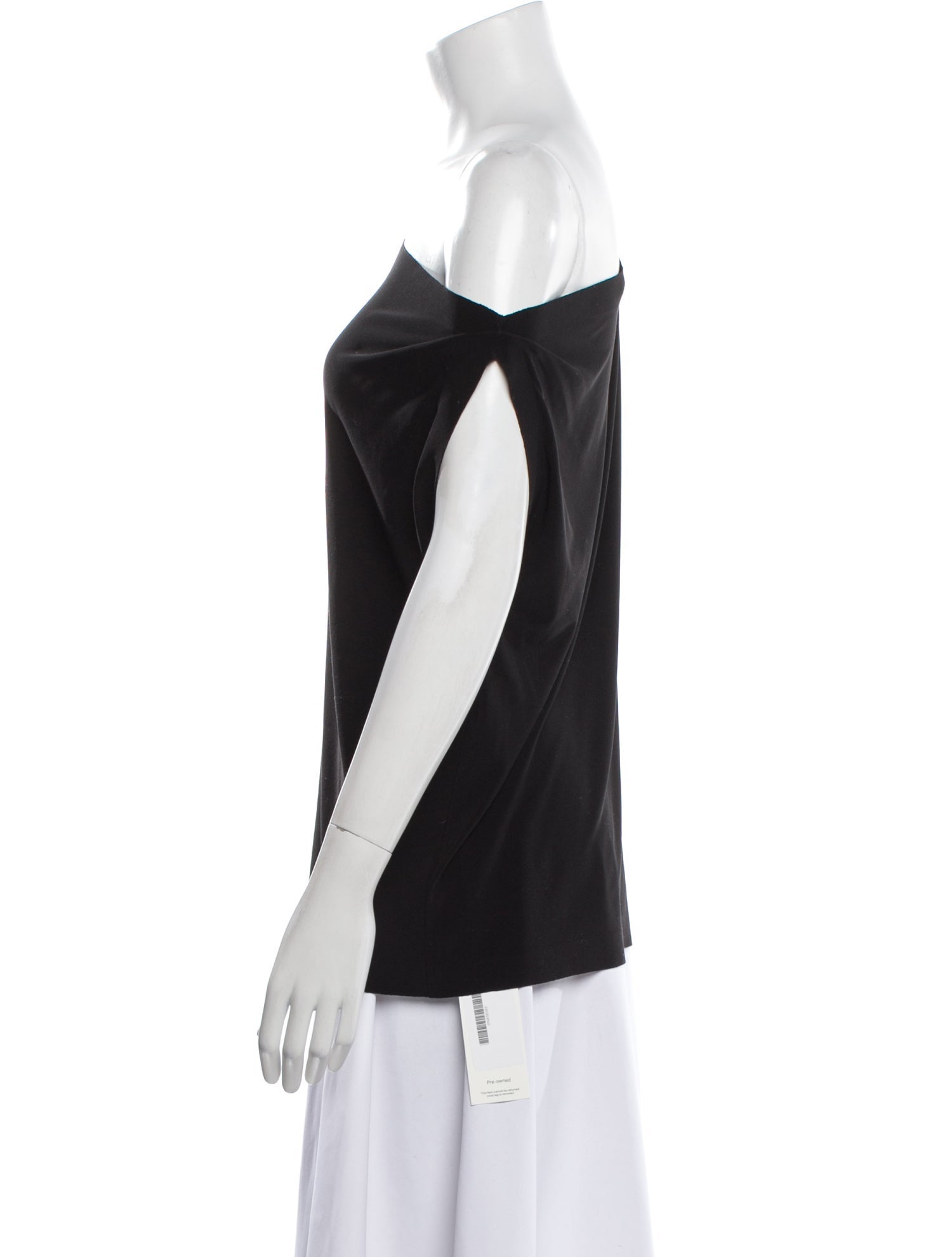 Norma Kamali One-Shoulder Short Sleeve Top