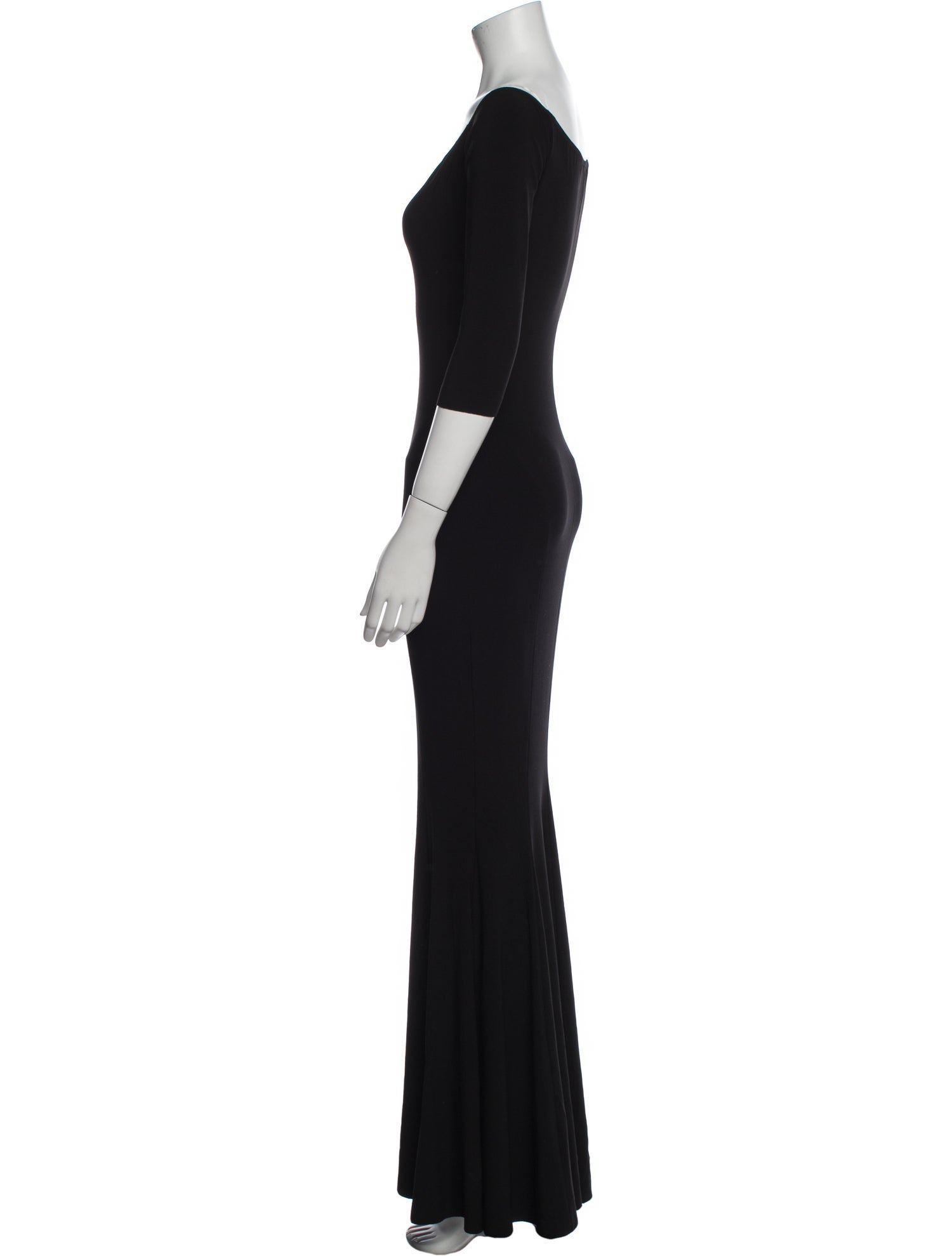 Norma Kamali Bateau Neckline Long Dress