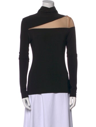 Norma Kamali Turtleneck Long Sleeve Top