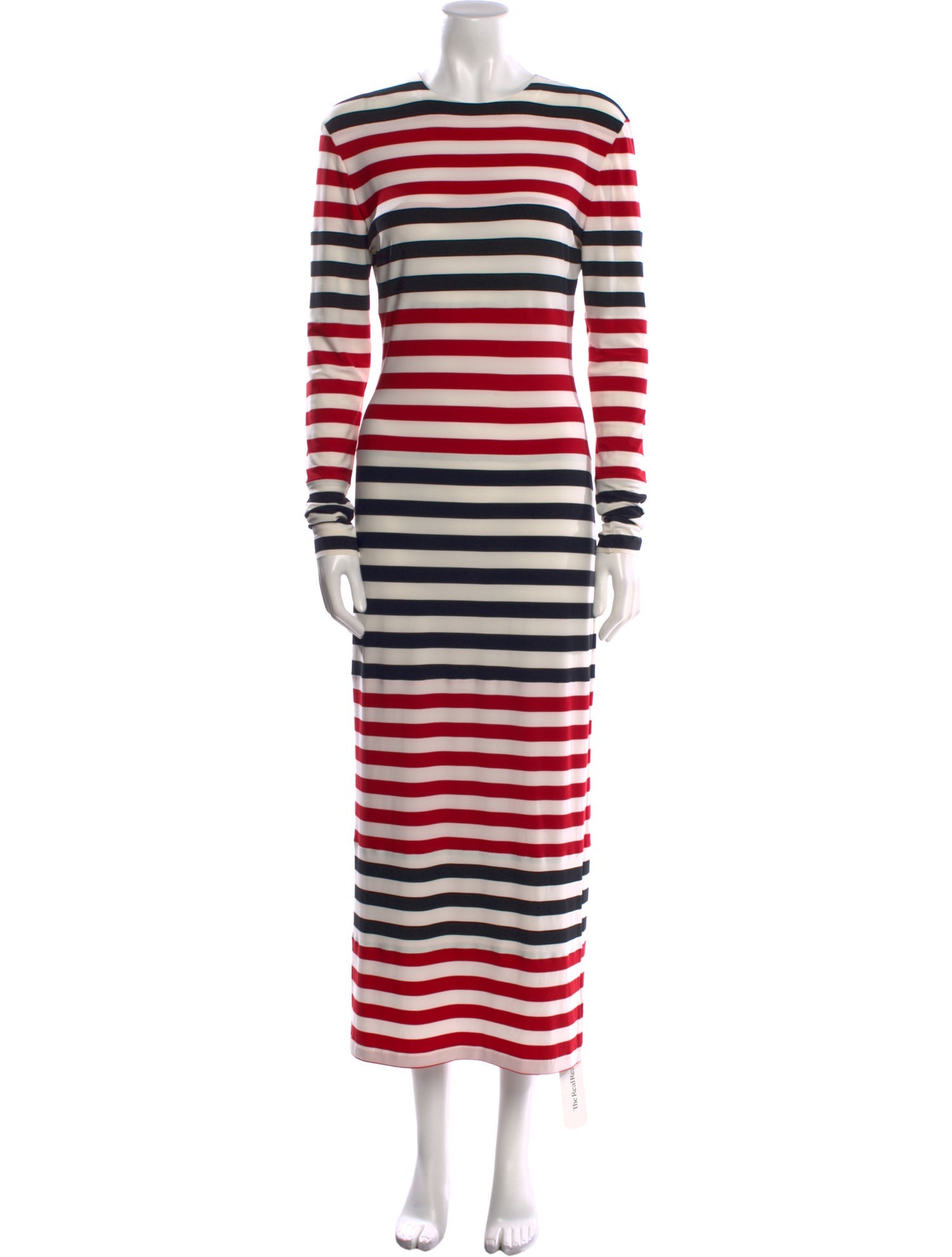 Norma Kamali Striped Long Dress