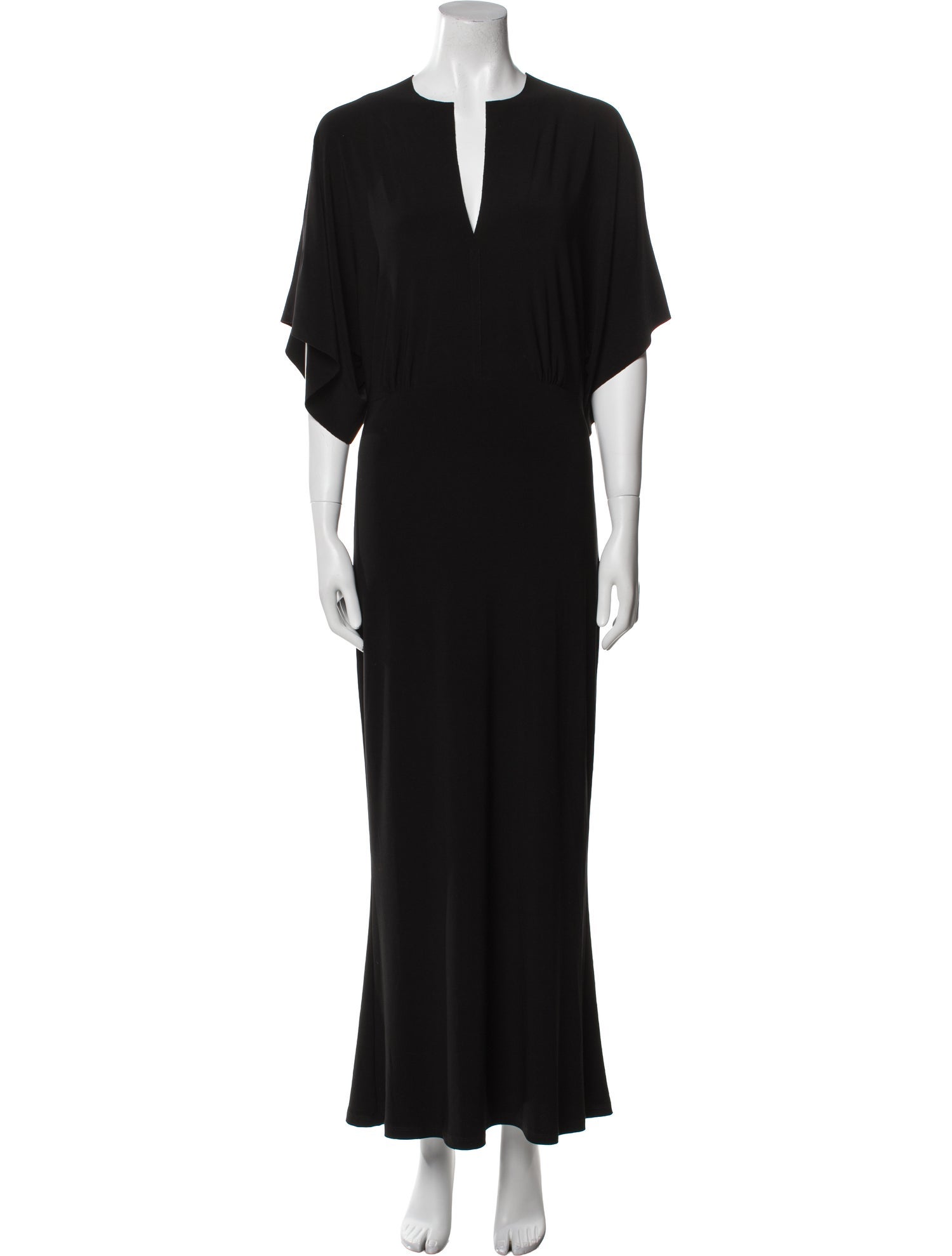 Norma Kamali V-Neck Long Dress