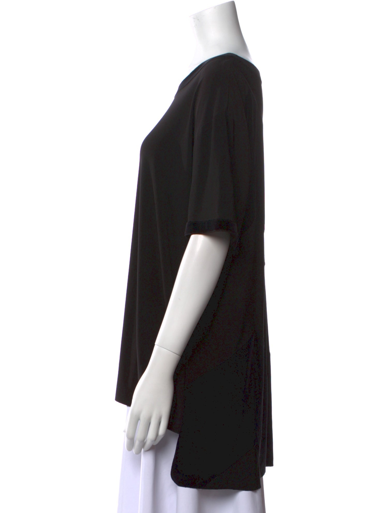 Norma Kamali Scoop Neck Short Sleeve T-Shirt