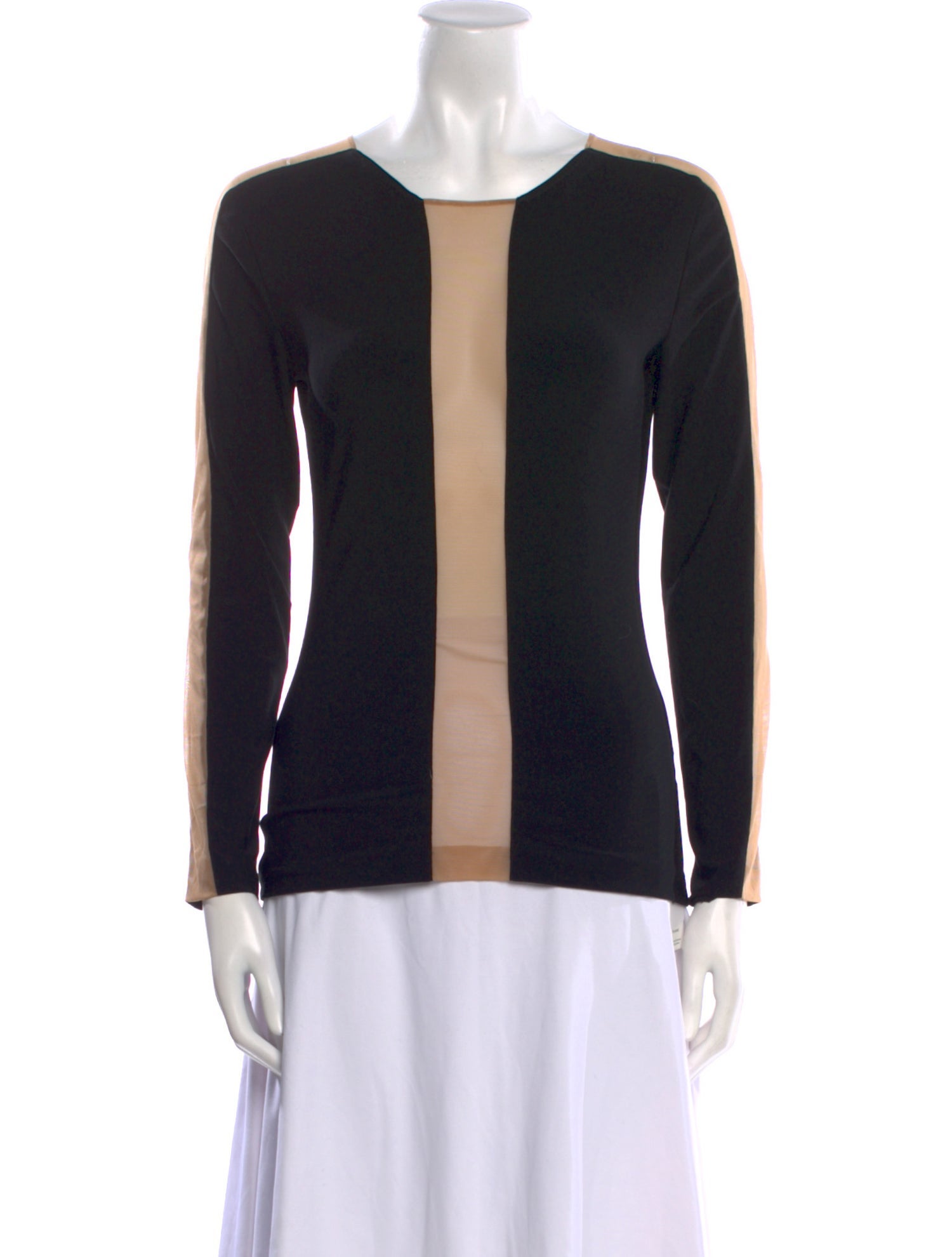 Norma Kamali Striped Bateau Neckline Top