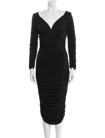 Norma Kamali V-Neck Long Dress