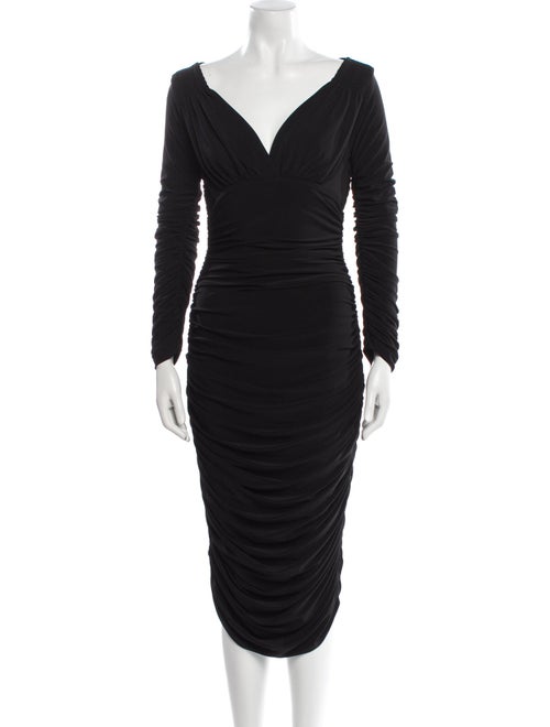 Norma Kamali V-Neck Long Dress
