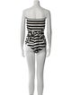 Norma Kamali Striped Strapless Bodysuit
