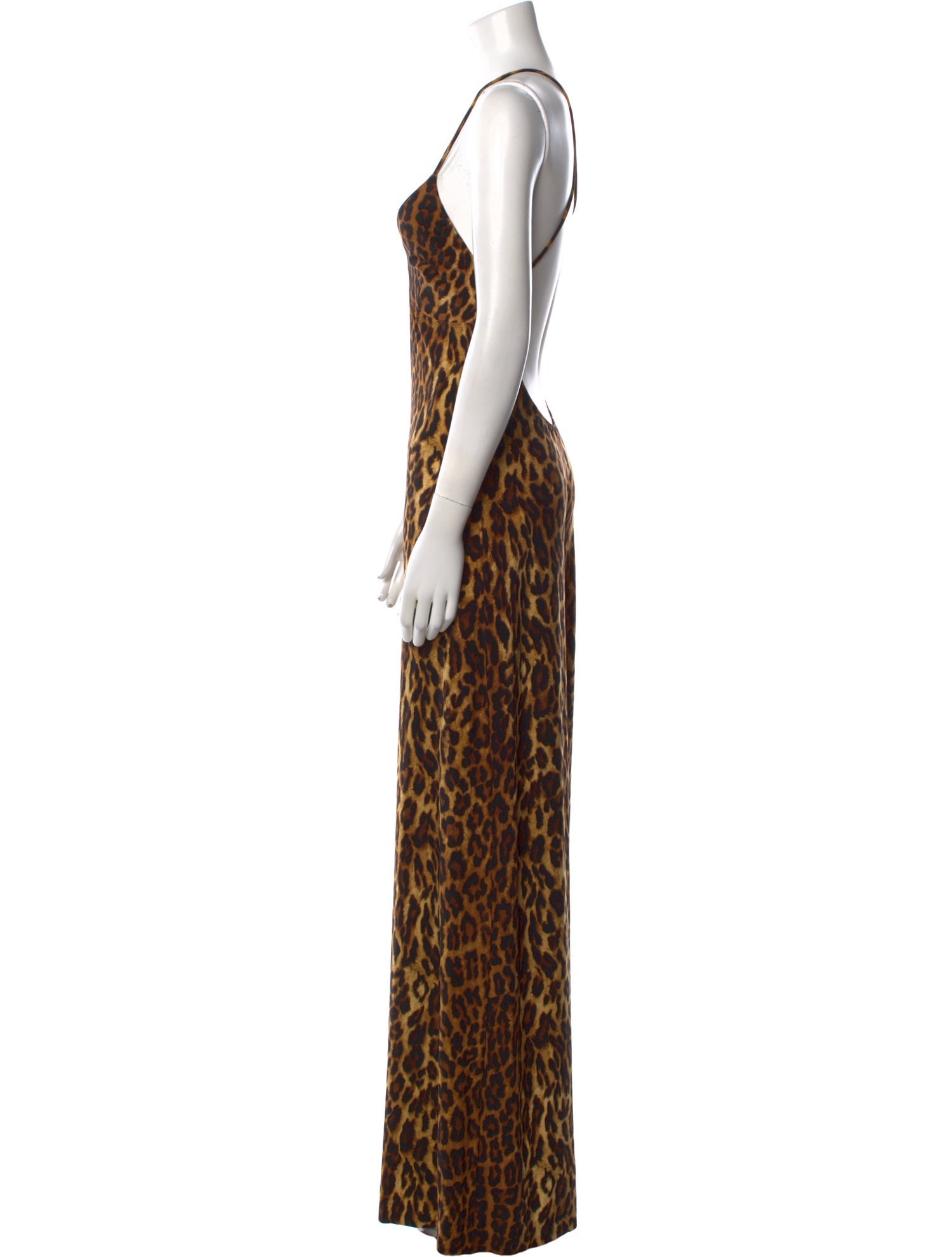 Norma Kamali Animal Print V-Neck Jumpsuit w/ Tags