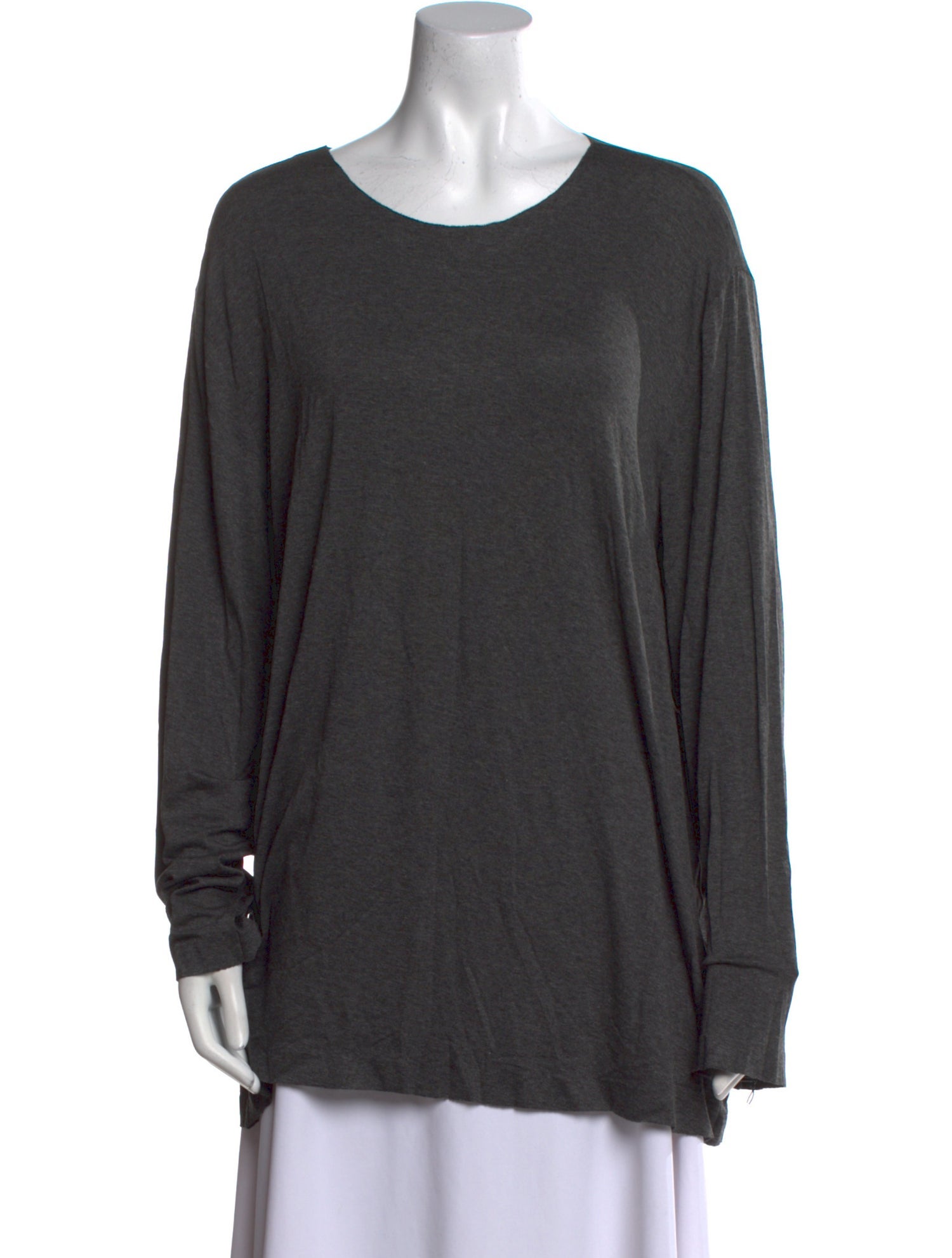 Norma Kamali Scoop Neck Long Sleeve T-Shirt w/ Tags
