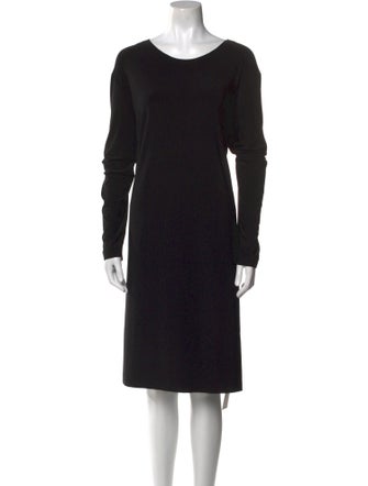 Norma Kamali Bateau Neckline Knee-Length Dress