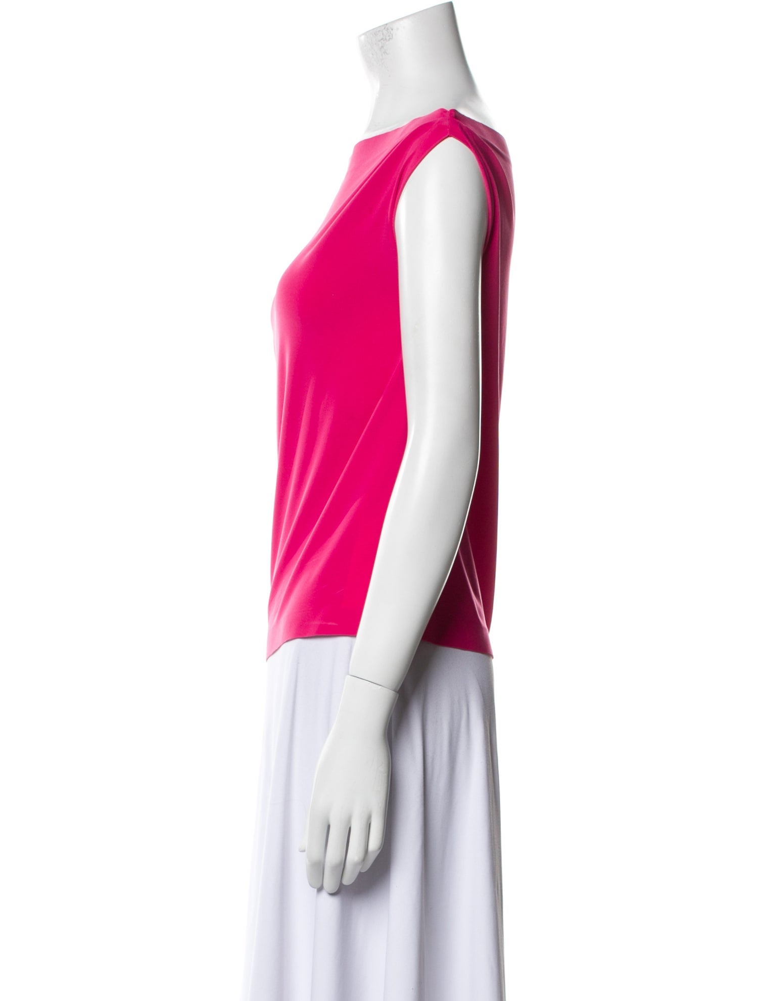 Norma Kamali Bateau Neckline Sleeveless Top