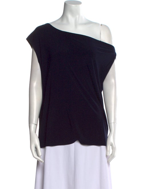 Norma Kamali Asymmetrical Short Sleeve Top