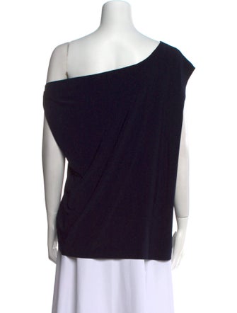 Norma Kamali Asymmetrical Short Sleeve Top