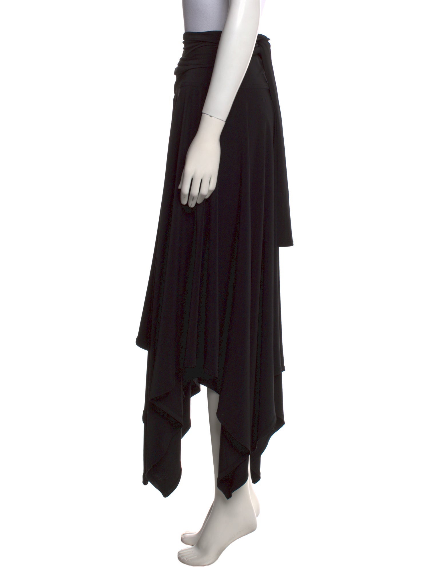 Norma Kamali Ruffle Embellishment Knee-Length Skirt