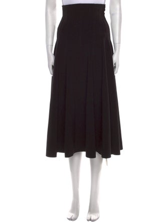 Norma Kamali Ruffle Embellishment Midi Length Skirt