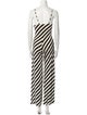 Norma Kamali Striped V-Neck Jumpsuit