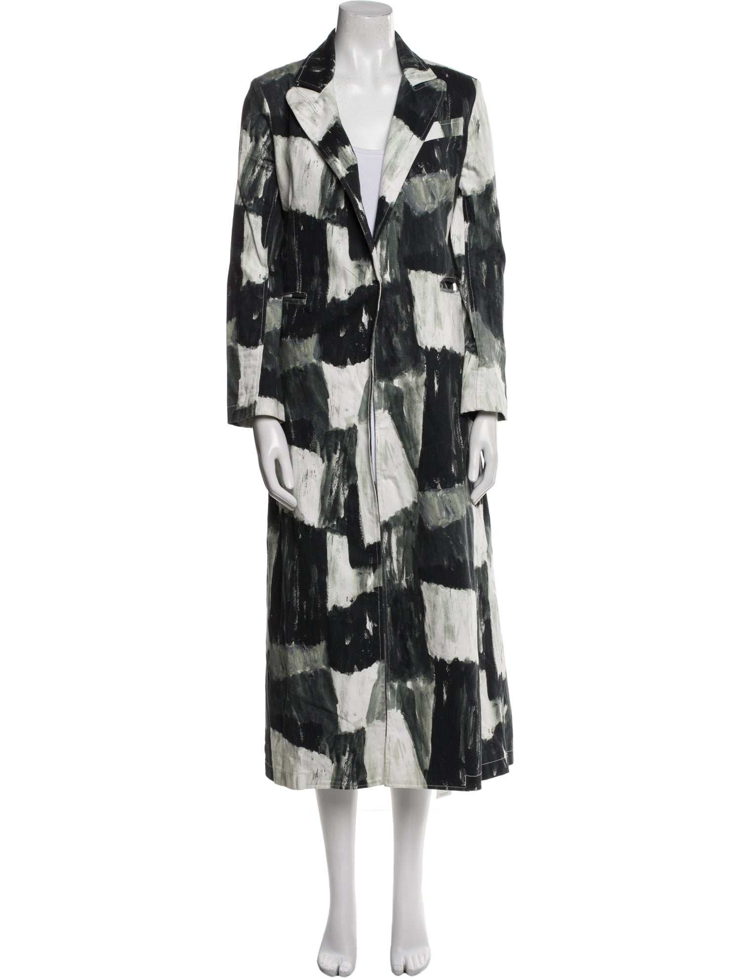 Norma Kamali Printed Trench Coat