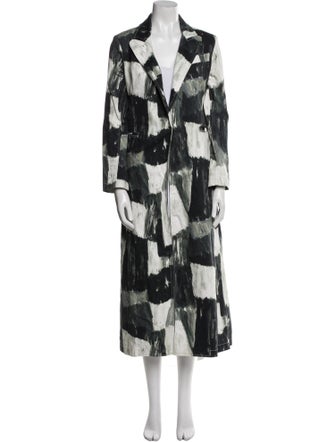 Norma Kamali Printed Trench Coat