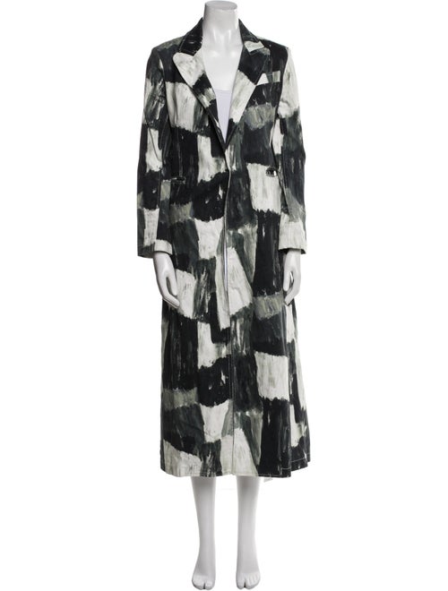 Norma Kamali Printed Trench Coat