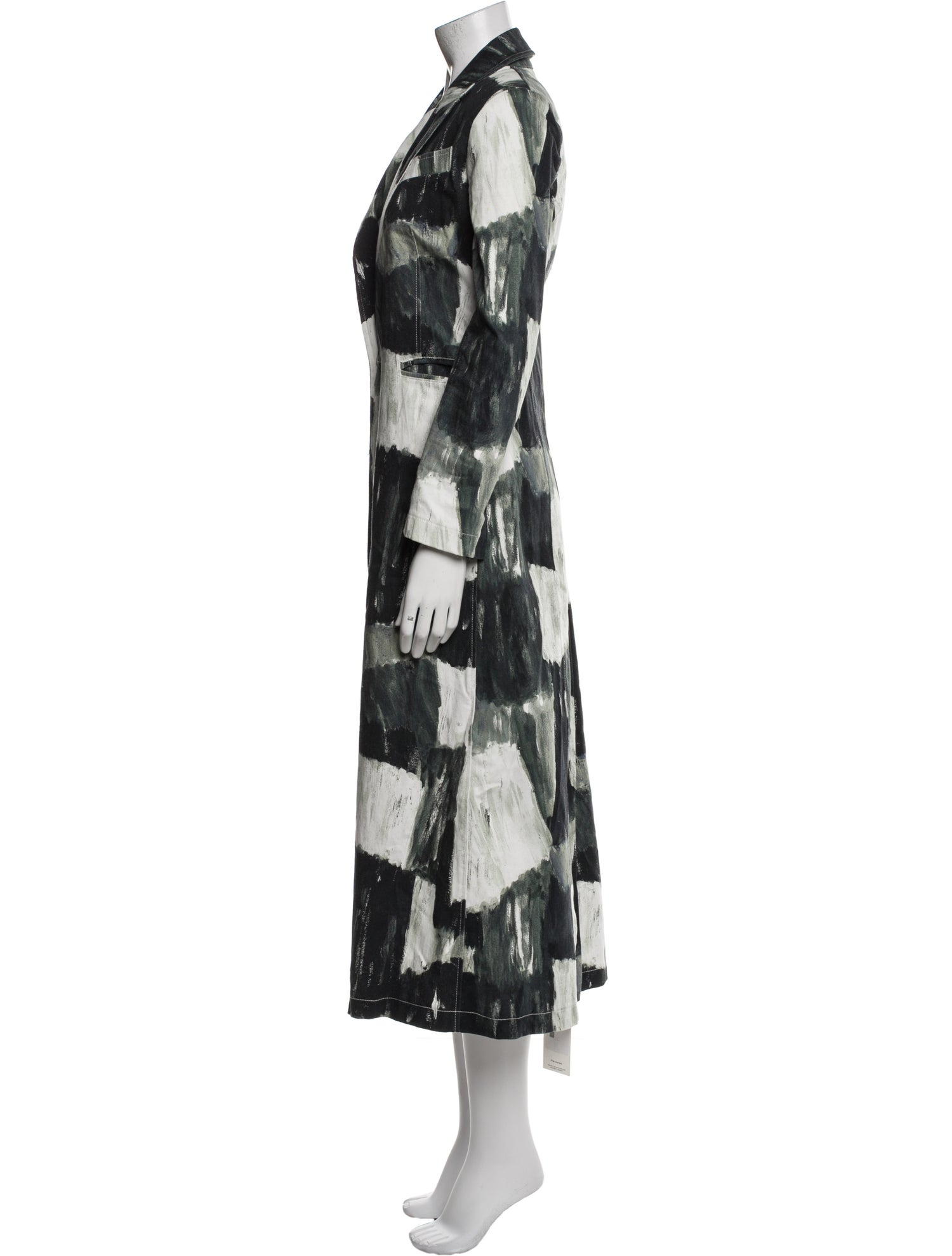 Norma Kamali Printed Trench Coat