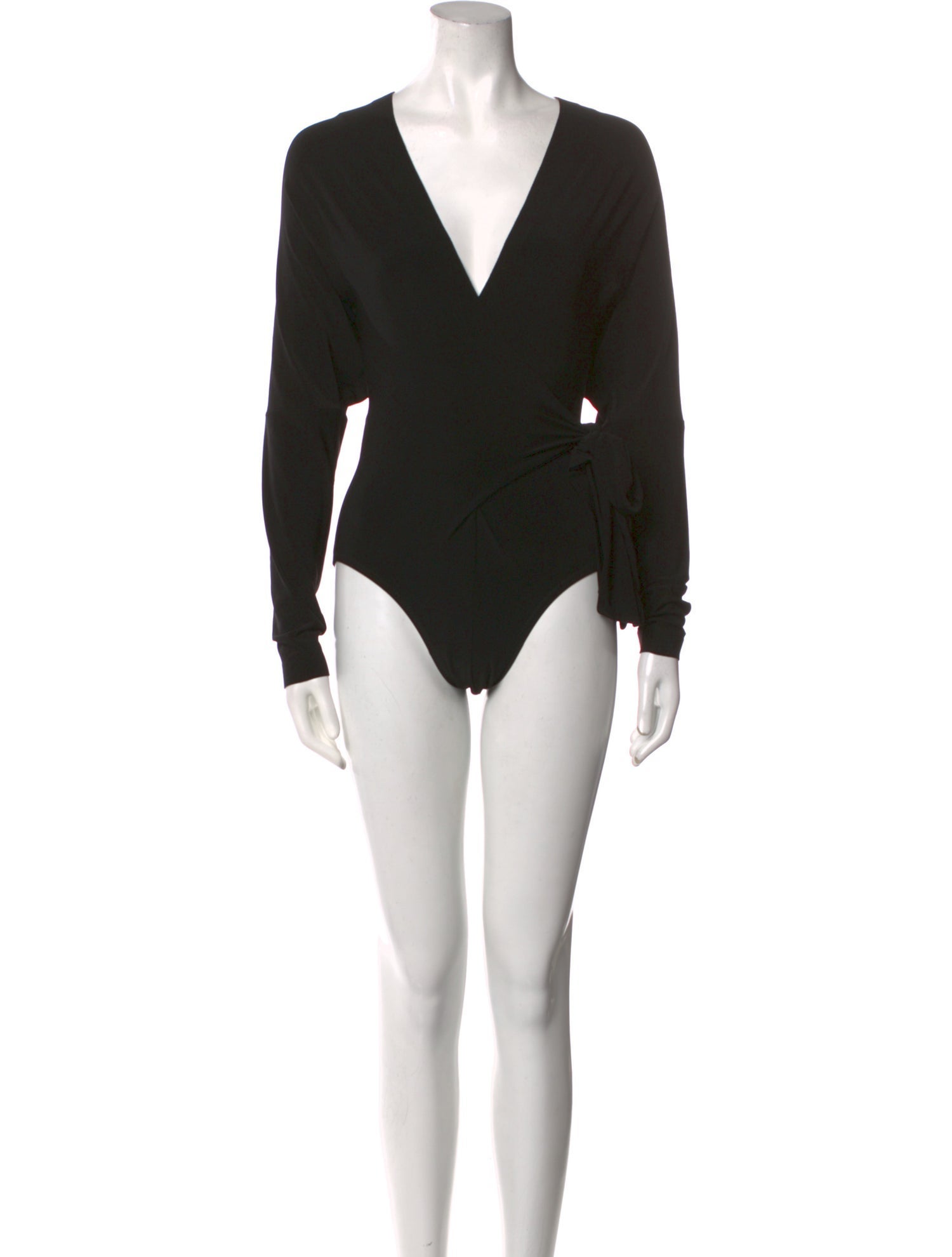 Norma Kamali V-Neck Long Sleeve Bodysuit