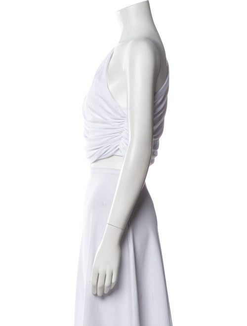 Norma Kamali One-Shoulder Sleeveless Crop Top