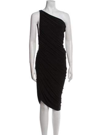 Norma Kamali One-Shoulder Knee-Length Dress