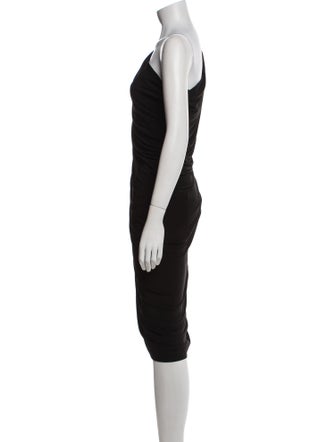 Norma Kamali One-Shoulder Knee-Length Dress