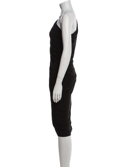 Norma Kamali One-Shoulder Knee-Length Dress