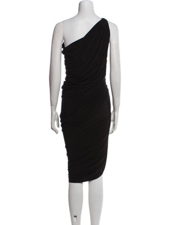 Norma Kamali One-Shoulder Knee-Length Dress