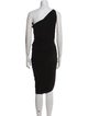 Norma Kamali One-Shoulder Knee-Length Dress