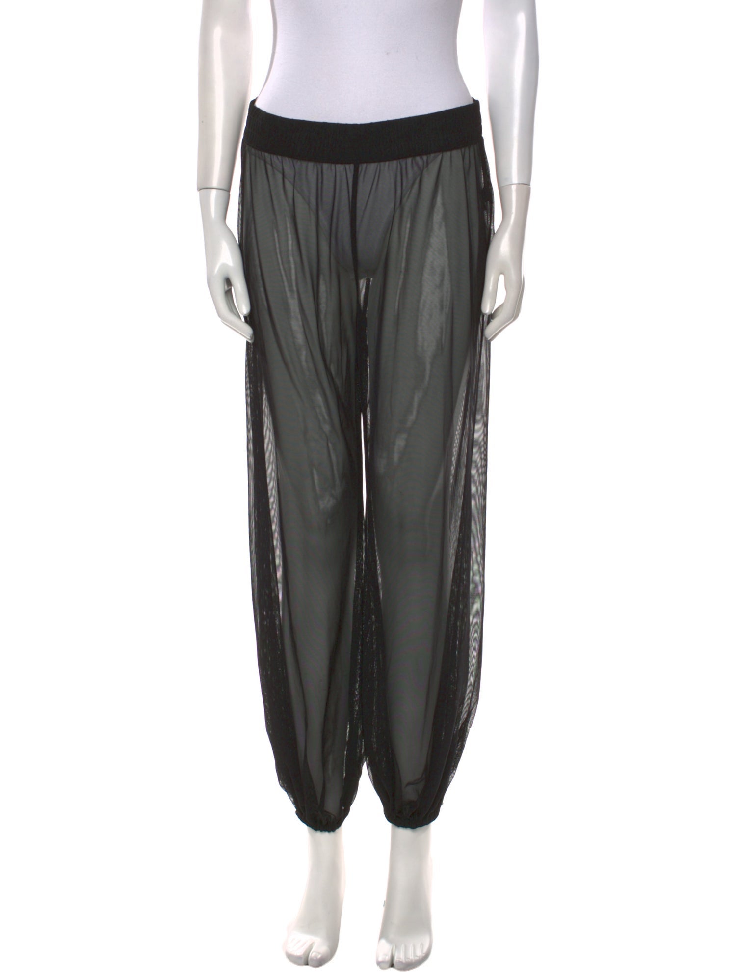 Norma Kamali Nylon Skinny Leg Pants