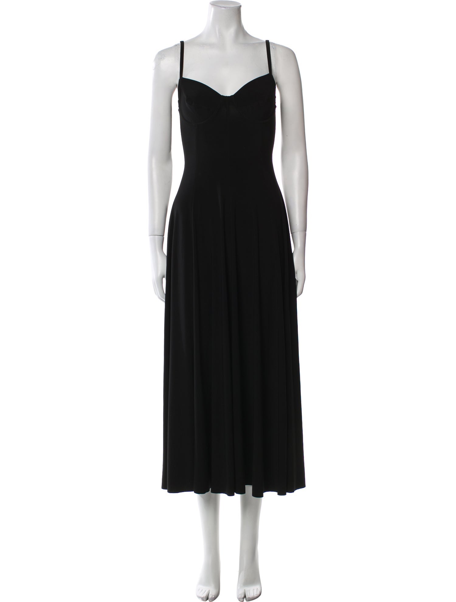 Norma Kamali V-Neck Midi Length Dress