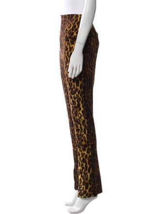 Norma Kamali Animal Print Wide Leg Pants
