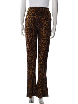 Norma Kamali Animal Print Wide Leg Pants
